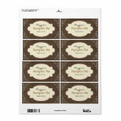 Pumpkin Pie Labels, Aangepaste Sjabloon Etiket (Full Sheet)
