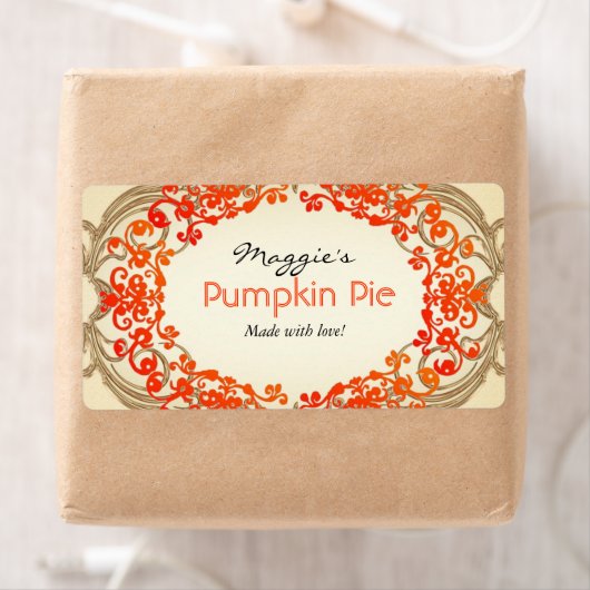 Pumpkin Pie Labels, aanpassen Etiket (Insitu)