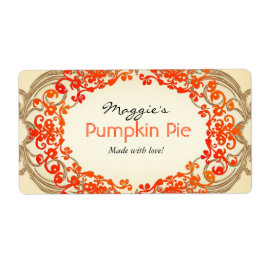 Pumpkin Pie Labels, aanpassen Etiket