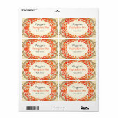 Pumpkin Pie Labels, aanpassen Etiket (Full Sheet)