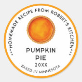 Pumpkin pie labels in sinaasappel (Voorkant)