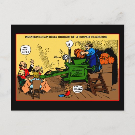 Pumpkin Pie Machine vakantie briefkaart (Voorkant)