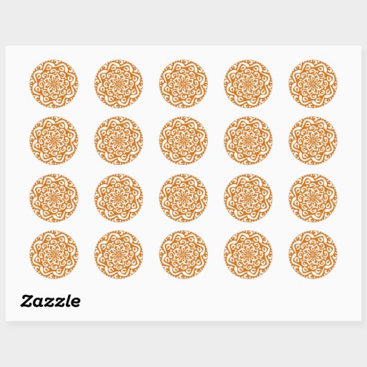 Pumpkin Pie Mandala Ronde Sticker (Vel)