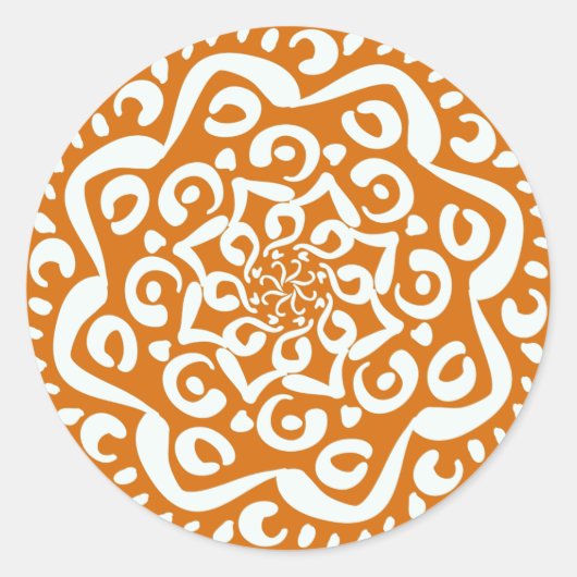 Pumpkin Pie Mandala Ronde Sticker