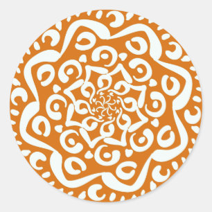 Pumpkin Pie Mandala Ronde Sticker