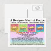 Pumpkin Pie Martini Recept Kaart Briefkaart (Voorkant / Achterkant)