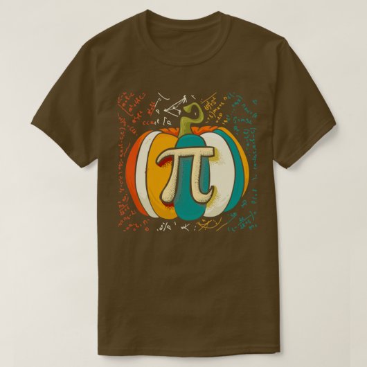 Pumpkin Pie Math Funny Halloween Thanksgiving Pi D T-shirt (Design voorkant)