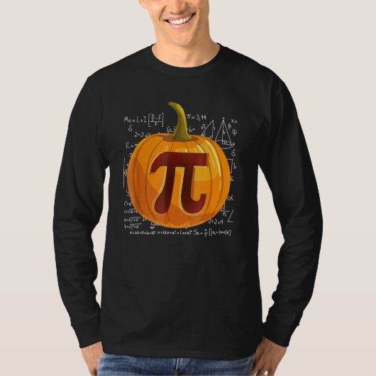Pumpkin Pie Math Halloween Thanksgiving Pi Day T-shirt (Voorkant)