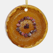 Pumpkin Pie met kerst in Cranberries Keramisch Ornament (Voorkant)