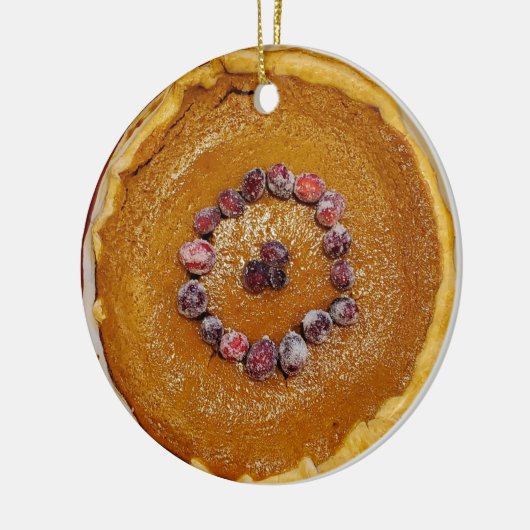 Pumpkin Pie met kerst in Cranberries Keramisch Ornament (Links)