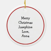 Pumpkin Pie met kerst in Cranberries Keramisch Ornament (Achterkant)