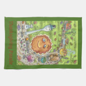 PUMPKIN PIE PARADE, FUN THANKSGIVING KITCHEN TOWEL THEEDOEK (Horizontaal)