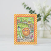 PUMPKIN PIE PARADE, THANKSGIVING FEAST CELEBRATIE BRIEFKAART (Staand voorkant)