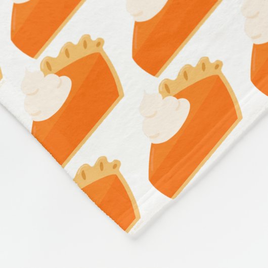 Pumpkin Pie Pattern Fleece Deken (Hoek)
