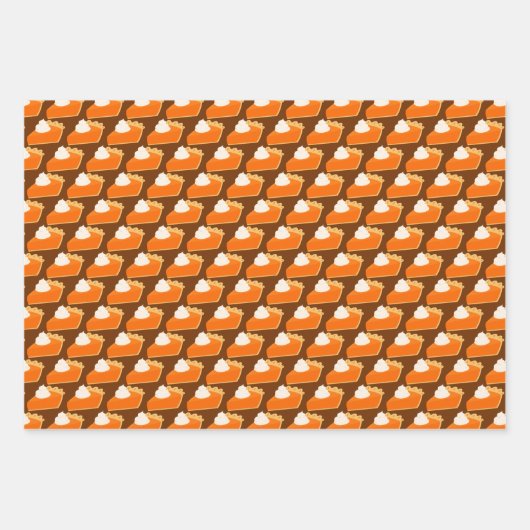 Pumpkin Pie Pattern Inpakpapier Vel (Voorkant 3)