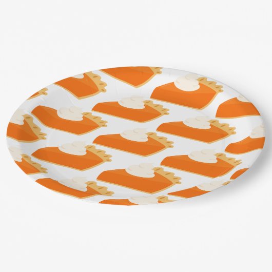 Pumpkin Pie Pattern Papieren Bordje (Gekanteld)