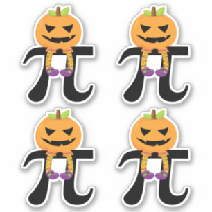 Pumpkin Pie - pi Wiskunde Halloween Humor Sticker