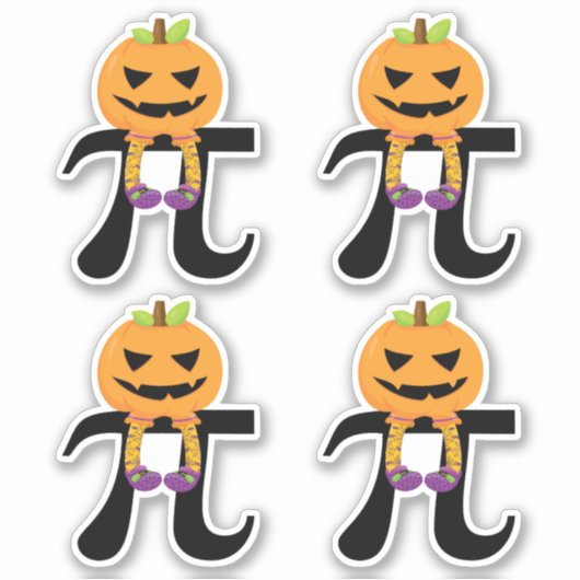 Pumpkin Pie - pi Wiskunde Halloween Humor Sticker (Voorkant)