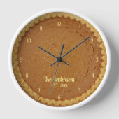 Pumpkin Pie Pie O'Clock Personalized Clock (Voorkant)
