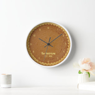 Pumpkin Pie Pie O'Clock Personalized Clock