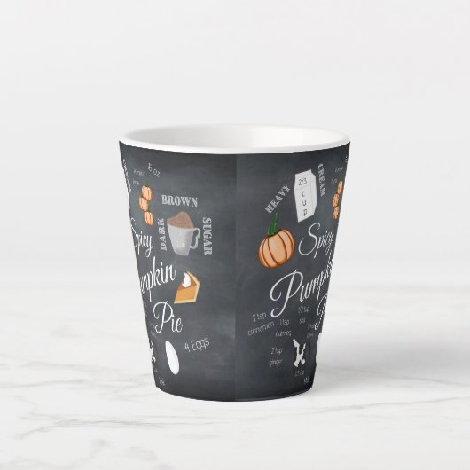 Pumpkin Pie, pikante pompoen Latte Mok (Voorkant)