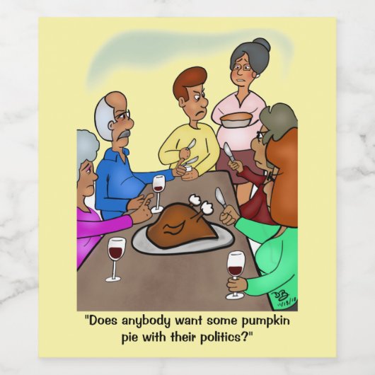 Pumpkin Pie Politics Wijn Etiket (Enkel label)
