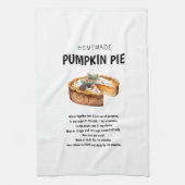 Pumpkin Pie Recept – Gezellige Herfst Gift Theedoek (Verticaal)