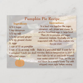Pumpkin Pie Recept Kaart