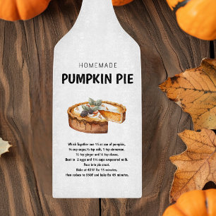 Pumpkin Pie Recept Thanksgiving Gift Snijplank