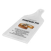 Pumpkin Pie Recept Thanksgiving Gift Snijplank (Hoek)