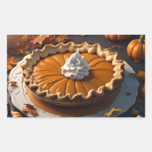 Pumpkin Pie Rechthoekige Sticker (Voorkant)