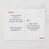 Pumpkin Pie Recipe Kaart Thanksgiving en Kerstmis (Achterkant)