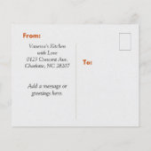 Pumpkin Pie Recipe Kaart Thanksgiving en Kerstmis (Achterkant)