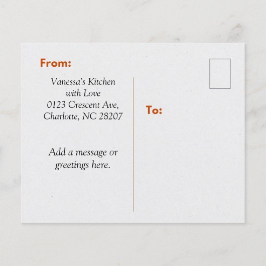 Pumpkin Pie Recipe Kaart Thanksgiving en Kerstmis (Achterkant)