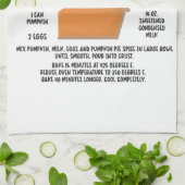 Pumpkin Pie Recipe Kitchen Towel Theedoek (Gevouwen)