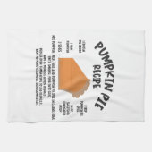 Pumpkin Pie Recipe Kitchen Towel Theedoek (Horizontaal)