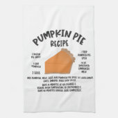 Pumpkin Pie Recipe Kitchen Towel Theedoek (Verticaal)