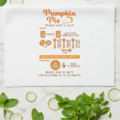 Pumpkin Pie Recipe Kitchen Towel Theedoek (Gevouwen)