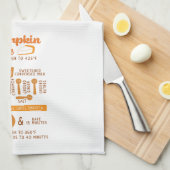 Pumpkin Pie Recipe Kitchen Towel Theedoek (Quarter Fold)