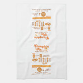 Pumpkin Pie Recipe Kitchen Towel Theedoek (Verticaal)
