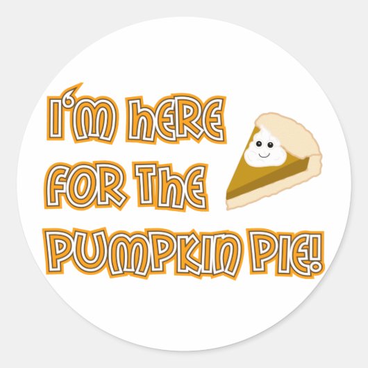 Pumpkin Pie Ronde Sticker (Voorkant)