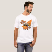 Pumpkin Pie Security Guard Funny Thanksgiving Over T-shirt (Voorkant volledig)