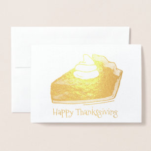 Pumpkin Pie Slice Autumn Baking Happy Thanksgiving Folie Kaarten