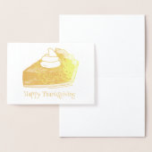 Pumpkin Pie Slice Autumn Baking Happy Thanksgiving Folie Kaarten (Display)
