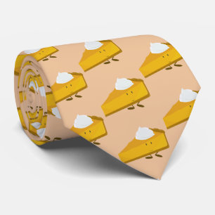 Pumpkin Pie Slice Cartoon Character Novelty Stropd Stropdas