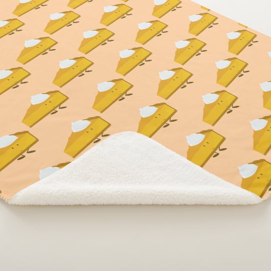 Pumpkin Pie Slice Character | Sherpa Blanket Deken (3/4)