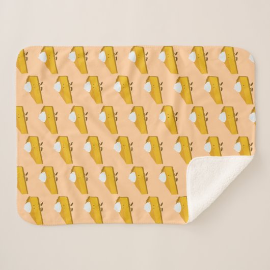 Pumpkin Pie Slice Character | Sherpa Blanket Deken (Voorkant (horizontaal))