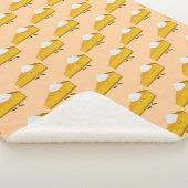 Pumpkin Pie Slice Character | Sherpa Blanket Sherpa Deken (3/4)