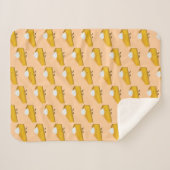 Pumpkin Pie Slice Character | Sherpa Blanket Sherpa Deken (Voorkant (horizontaal))