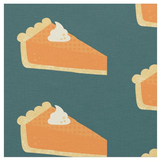 Pumpkin Pie Slice Fabric Patroon Stof (Close Up)